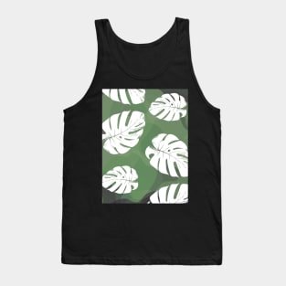 Bright leaf pattern Monstera Tank Top